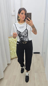 T-shirt Pizzo Bianco